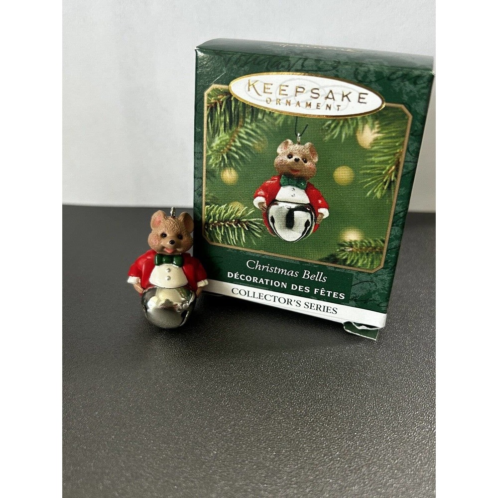 Hallmark Keepsake Miniature Christmas Bells 2001 7th in Series Mouse Ornament